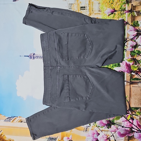 Pilcro & The Letterpress Anthropologie Gray Zippered Ankle SkinnyJeans Size 28 - Picture 5 of 5